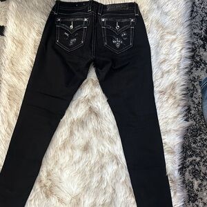 Rock Revival Black Jeans with Embellished Details